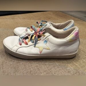 Skechers Diamond Starz Star Right Sneakers Women's White Multi Rainbow - Size 10